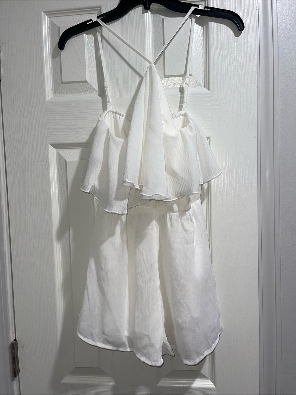 SHEIN White Ruffle Romper - XS
